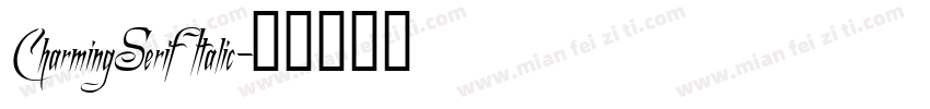 CharmingSerif Italic字体转换